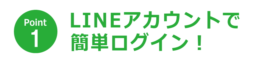 LINEアカウントで簡単ログイン